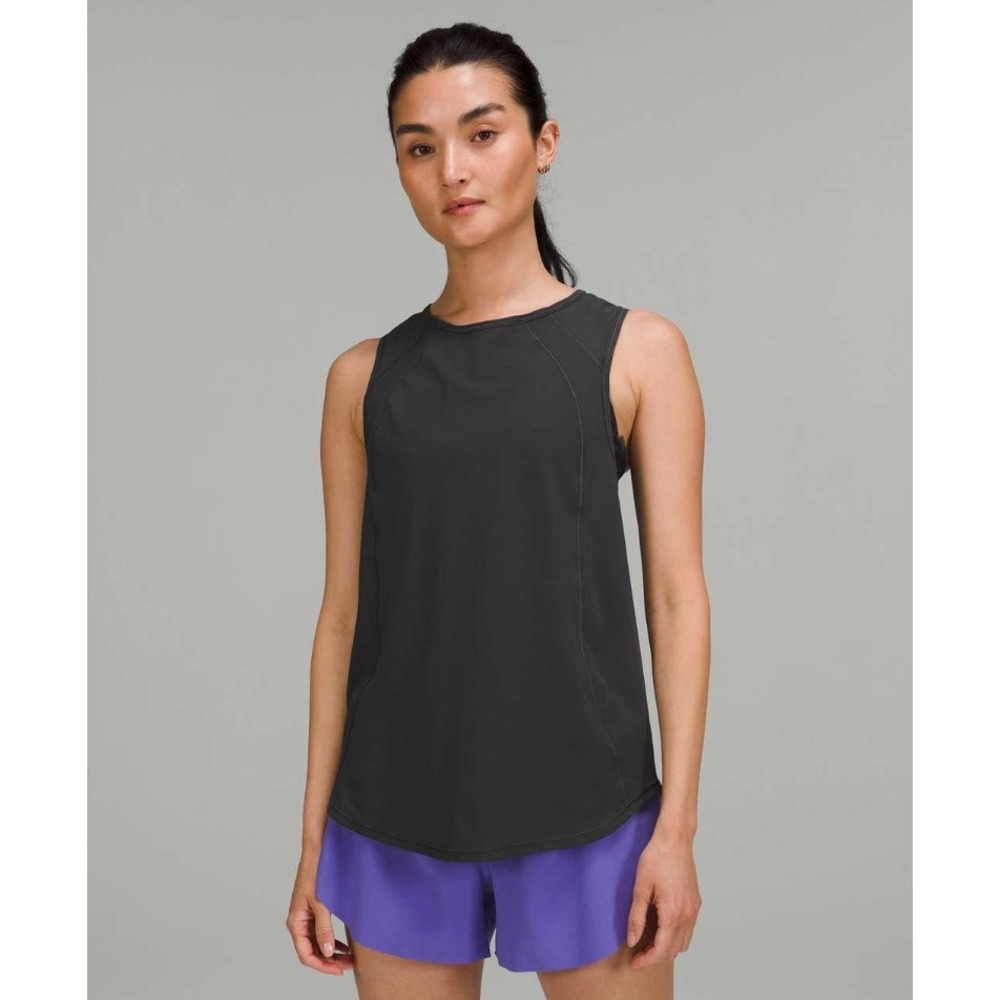 Lululemon Sculpt Tank Top Women Graphite Black Athletic Cutout Back Sleeveless M